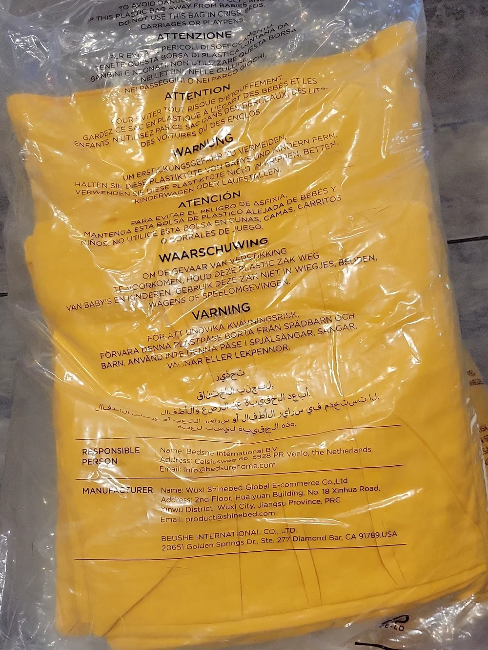 Bedsure CAL.KING COMFORTER SET,NIP!! Mustard Gold,Perfect! 104 X96 Inches